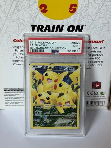 2016 Pokémon XY Generations Pikachu FA Radiant Collection RC29 PSA 9 Mint
