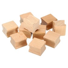 25x25mm Blank Wood Rubber Stamp Mount 20pcs Wooden Rubber Stamp Handle Style 2