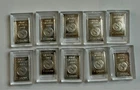 Lot of 10 - I Gram YIN AND YANG .999 Fine Silver Bars 2012 Limited Edition