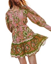 Farm Rio Aura Floral Soft Pink Mini Dress Women's