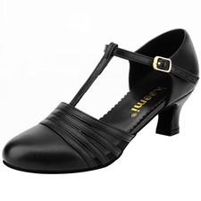 Keemi Character Shoes for Women,T-Strap Ballroom 1920s Women,Leather...