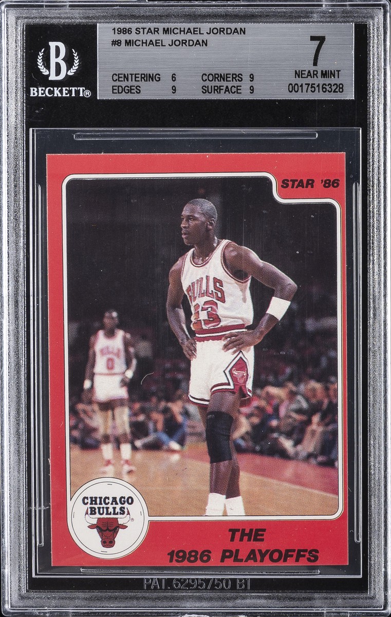 マイケルジョーダン 絵皿 1986 Playoffs 1986 STAR MICHAEL JORDAN #8 THE 1986 PLAYOFFS ROOKIE RC BGS