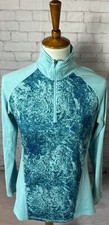 CHAMPION Duo-Dry Blue Long Sleeve 1/4 Zip Athletic Top Women  s Size Small
