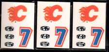 Calgary Flames 1986-87 Topps 3-piece (card / sticker) Hockey Team Logo Lot