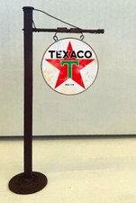 METAL O SCALE 1:48 1:18 TEXACO GAS SERVICE STATION POLE SIGN LAYOUT DIORAMA W20