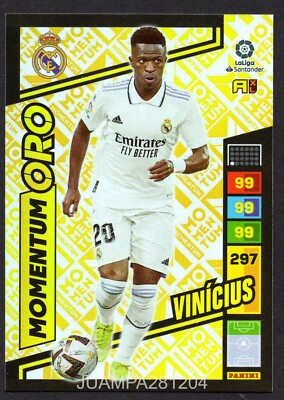 VINI VINICIUS JR MOMENTUM ORO LIMITADA 2022-23 CROMO PANINI