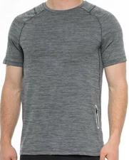 HIND 'Space Dye' T-Shirt Men's S Heather Gray Running / Athletic / Workout *NWT*