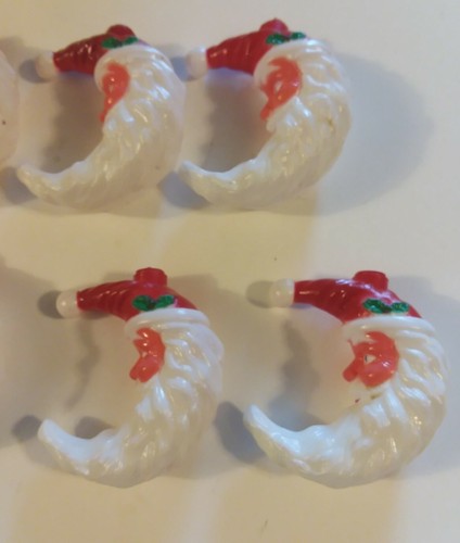 Santa Claus Christmas 10 Light Set String Lights Hard Plastic Blow Mold covers - Picture 4 of 8