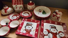 St Nicholas Square Yuletide Snowman Dinnerware Collection - Pick Your Pieces