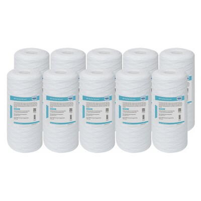 #ad 20 Pack 10quot; x 4.5quot; String Wound Sediment Water Filter 1 5 10 Micron for Big Blue $84.14