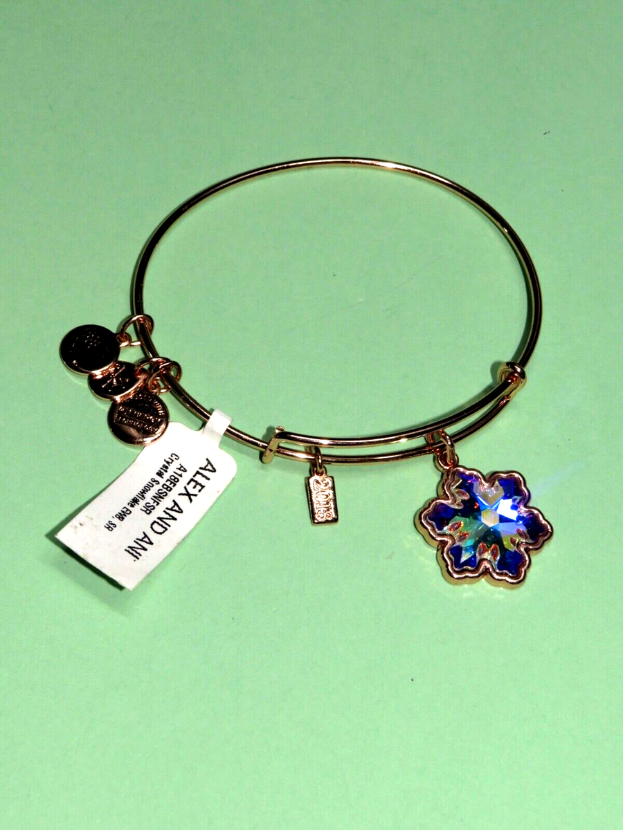 ALEX AND ANI Copper Tone Expandable Bangle Charm Bracelet NEW