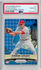 2015 Panini Prizm Chase Utley Blue Baseball Prizm PSA 10