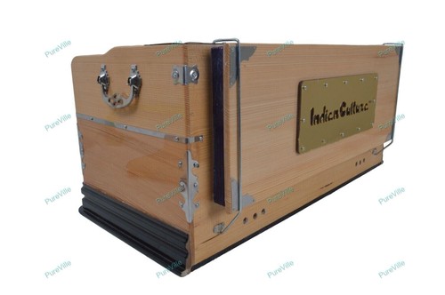 Best Harmonium 9 Stopper Chudidaar Multi Bellows 42 Key Two Reed Baja With Bag - Bild 9 von 18