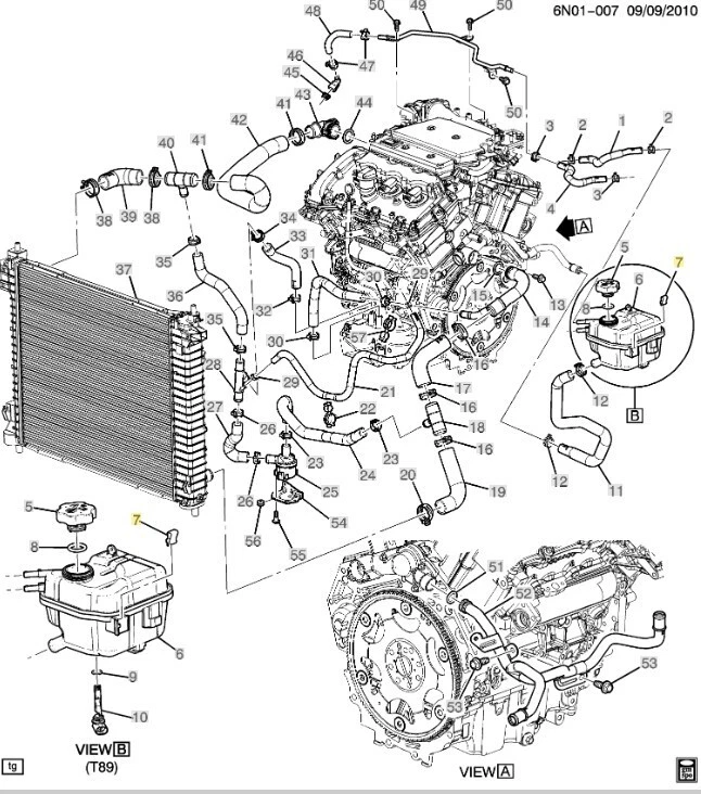 Clip de tanque de sobretensión de radiador Cadillac Catera SRX Saturn LS L3W LW Saab 9,4X 5 piezas OEM Foto 2 de 4