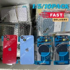 For iPhone 14/iPhone 14 Plus Back Glass Replacement Big Cam Hole Rear Cover Lot