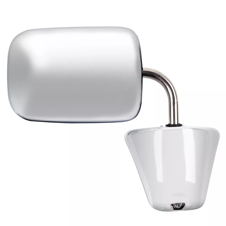 Par de espelhos retrovisores laterais cromados manuais para 1973-91 Chevy C10 K10 Blazer Suburban - Imagem 4 de 4