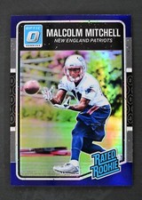 2016 Donruss Optic #185 Malcolm Mitchell Purple Prism Rated Rookie Patriots