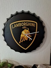 Kronkorken Uhr Lamborghini ca.40cm 