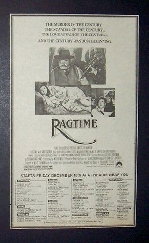 Ragtime (Dino De Laurentiis) NY Area Opening 1981 Mini Poster Type Movie Ad