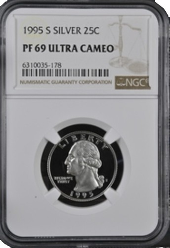1995 S Silver Washington 25¢ NGC PF 69 Ultra Cameo | eBay