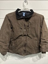 Duluth Trading Womens Brown Heavy Insulated Cotton Canvas Work Jacket Large