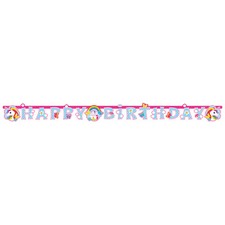 Amscan Riethmüller Party Chain Garland Happy Birthday Unicorn Paper