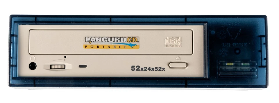 Kanguru CD Portable Single Disc Burner 52x24x52x No Cables Blue Untested - Image 2 of 4