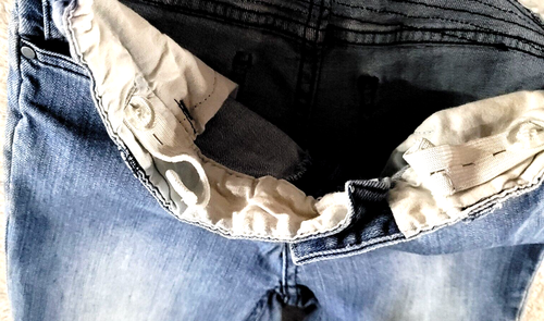 Art Class Girl's Size 10 Super Skinny Adjustable Drawstring Stretch Blue Jeans - Picture 7 of 19