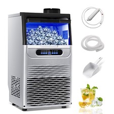 100Lbs Built-in Commercial Ice Maker Stainless Steel Restaurant Ice Cube Machine