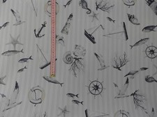 Dekostoff Poseidon Streifen Maritim Gardinen Vorhang Meterware