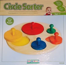 Guidecraft Children’s Circle Sorter Educational Learning Toy Brand New Sealed