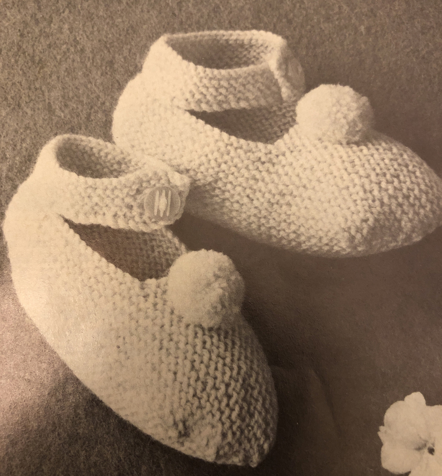 SAOLA Modello vintage a maglia per pantofole pom pom pom per bambini. 3 strati. Misure suola 12 cm