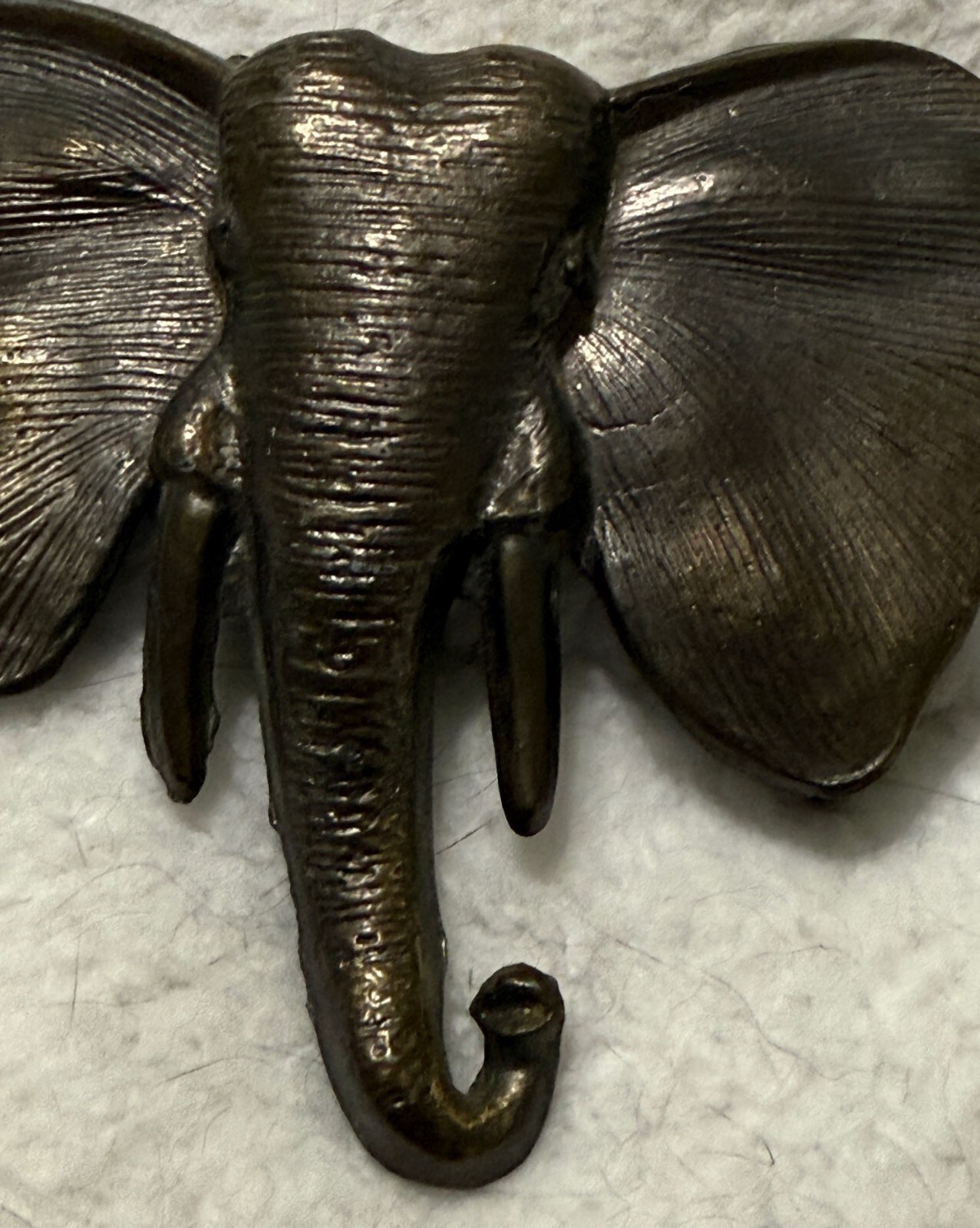 REDUCED Mammoth Solid Bronze or Brass Elephant He… - image 7