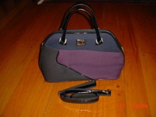 VINTAGE NEW DIANE VON FURSTENBERG STUDIO BLUE/BLACK/PURPLE CARRY ON OVERNIGHT BA