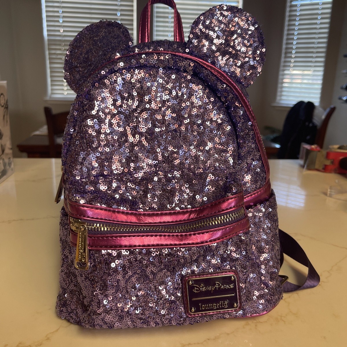 Lounge fly purple potion sequins mini backpack Disney Parks Loungefly Purple Potion Sequined Mini Backpack  main image 4