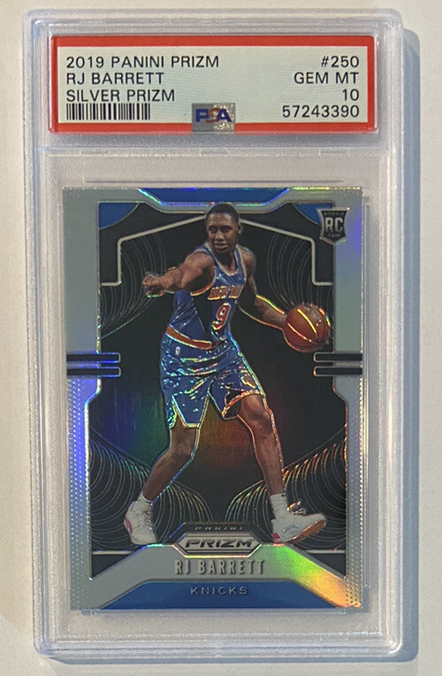 2019 RJ Barrett Panini Prizm Silver Prizm RC Rookie PSA 10 Knicks