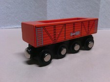 Masion Battat Inc Wooden Railway Magentic Train Car Wagon Orange Hopper 2016