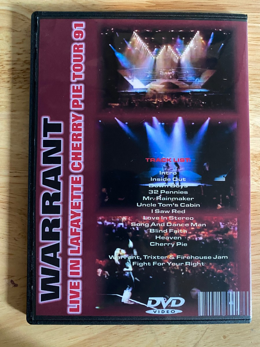 Man ライブDVD Warrant - Live in Lafayette Cherry Pie 1991 DVD Jani Lane Joey