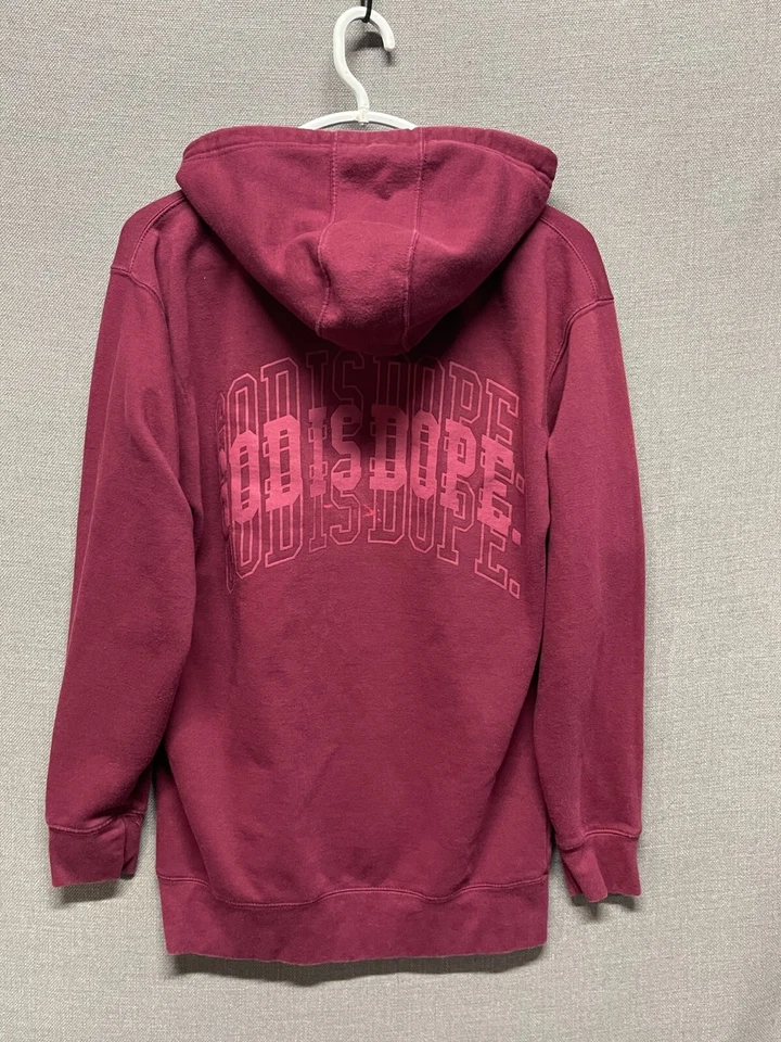 Sudadera God Is Dope Adulto Mediana Roja Sudadera con Capucha Just God Fleece Foto 2 de 4