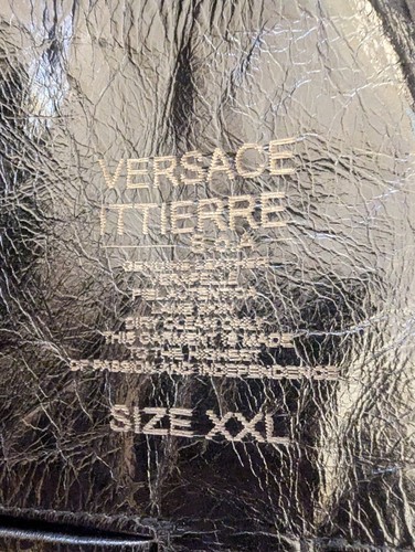 Versace Vintage men's black lambskin jacket Leather size XXL - Picture 12 of 15