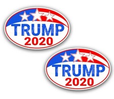 TRUMP STICKERS 2020 Pro Trump Political Bumper Stickers Decals 5" 2-pack RWB