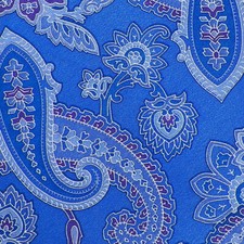 THE MENS STORE Blue Purple Navy PAISLEY Self-tipped Silk Tie NWT