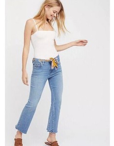 raw hem cropped jeans