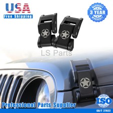Star Hood Latches Lock Catch Buckle For Jeep Wrangler Jk Jl Jt Gladiator 2007-21