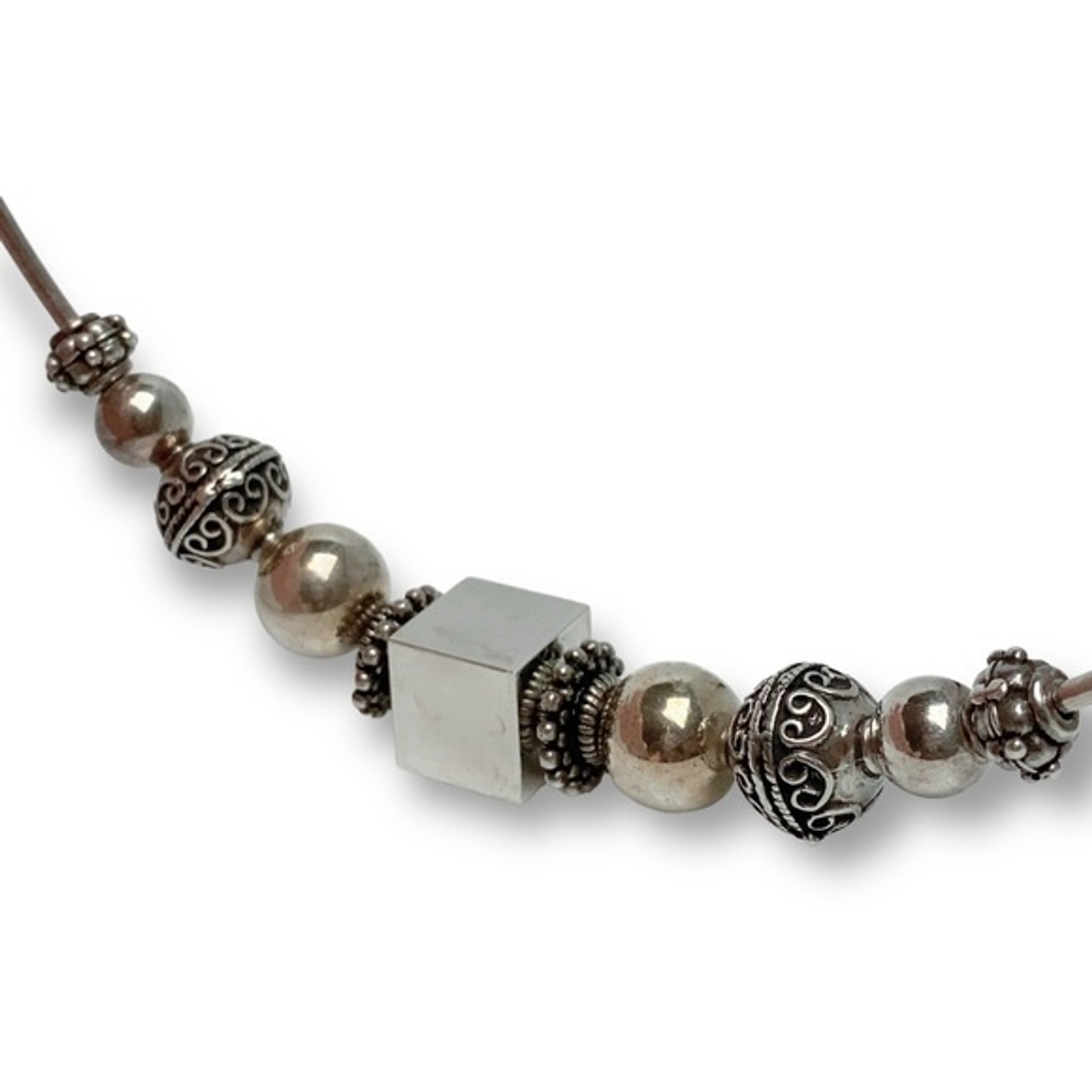 FLAWED Mexican 925 Solid Sterling Silver Collar L… - image 4