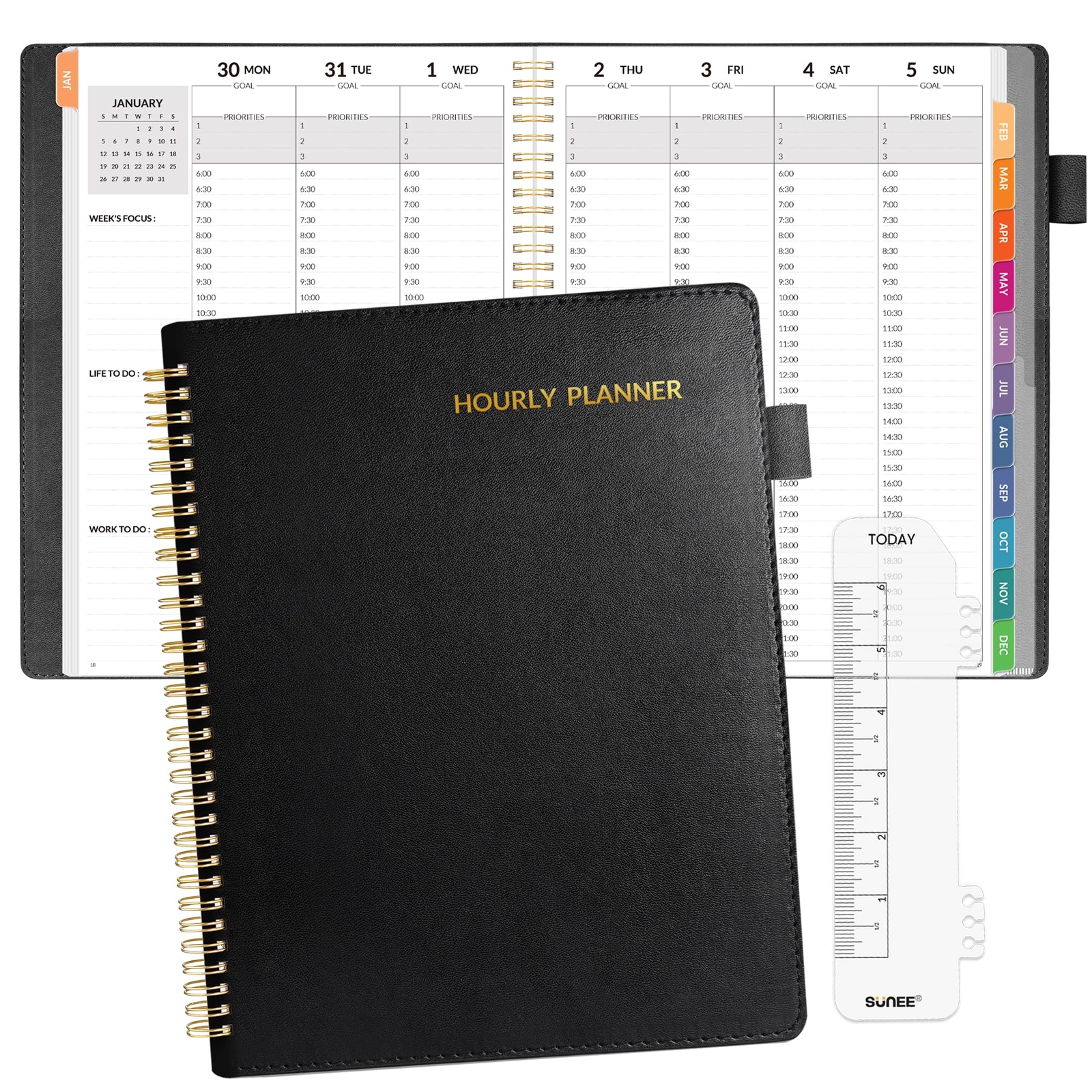 SUNEE 2025 Weekly Planner - Hourly Schedule 9