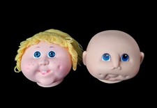 Doll Heads - Baby Toothie - Lot of 2 Vintage Plastic Doll Heads