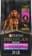 Purina Pro Plan Puppy Sensitive Skin Stomach Lamb Oatmeal Dry Dog Food, 24lb