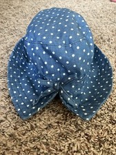 Baby Gap Denim Polka Dot Bucket Sun Hat Size S/M