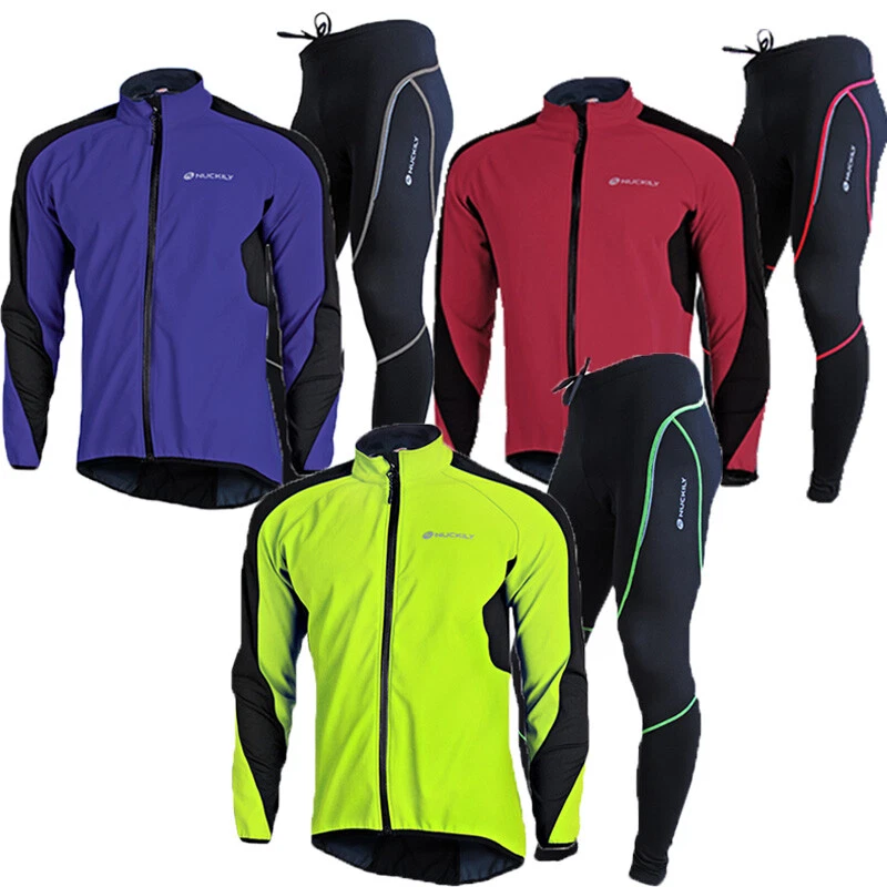 Conjunto de camisetas de ciclismo invierno para hombre cálido deporte MTB bicicleta cómodos trajes de ciclismo Foto 3 de 4